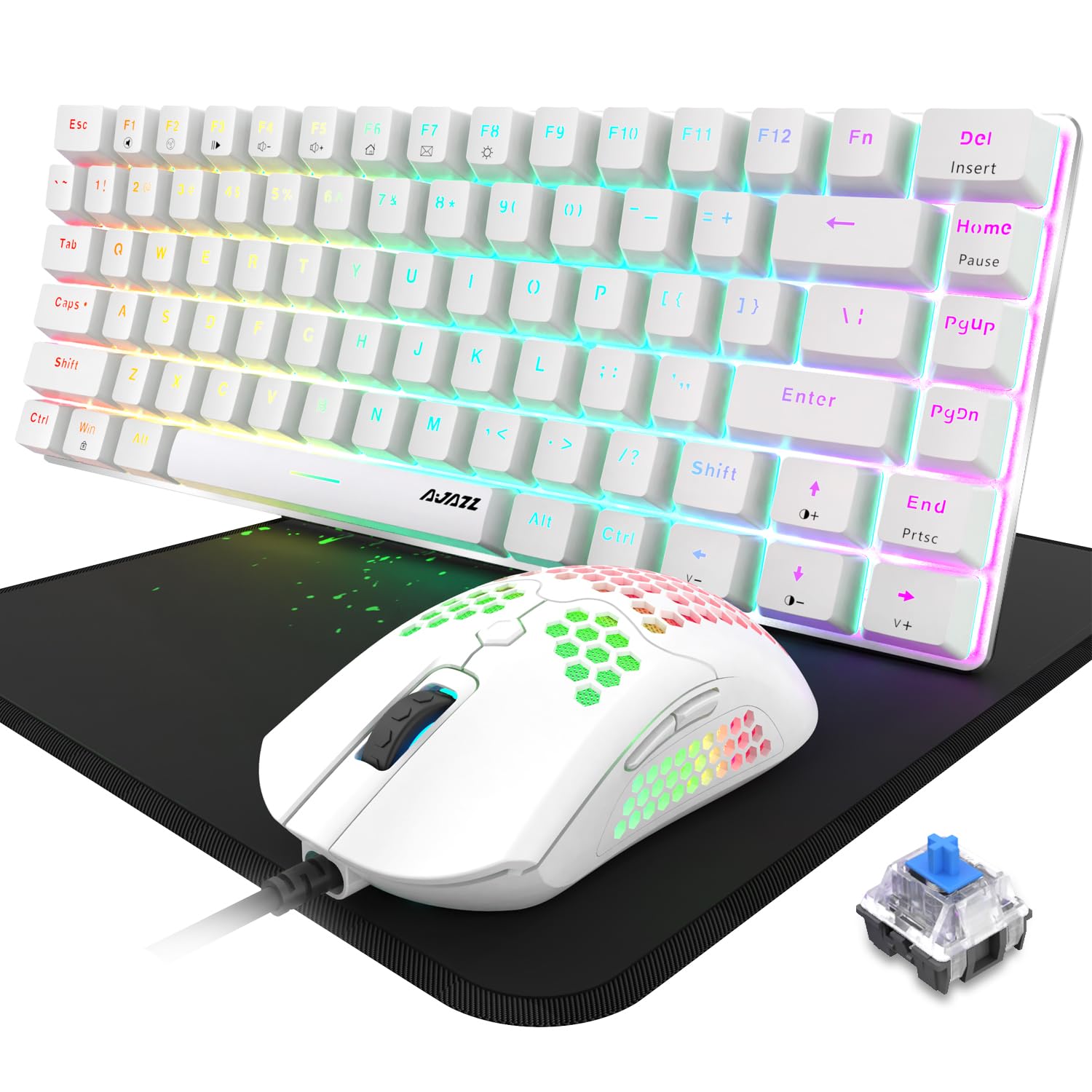 ATTACK SHARK AK33 Combo de teclado e mouse para jogos, teclado